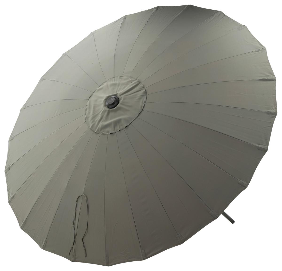 Sonnenschirm DM: 250cm H: 270cm Grau - Grau, KONVENTIONELL (270/270cm) - Gardenson