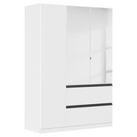 Drehtürenschrank Costa Weiß B: 136 cm - Weiß, MODERN, Holzwerkstoff (136/197/54cm) - Rauch Möbel