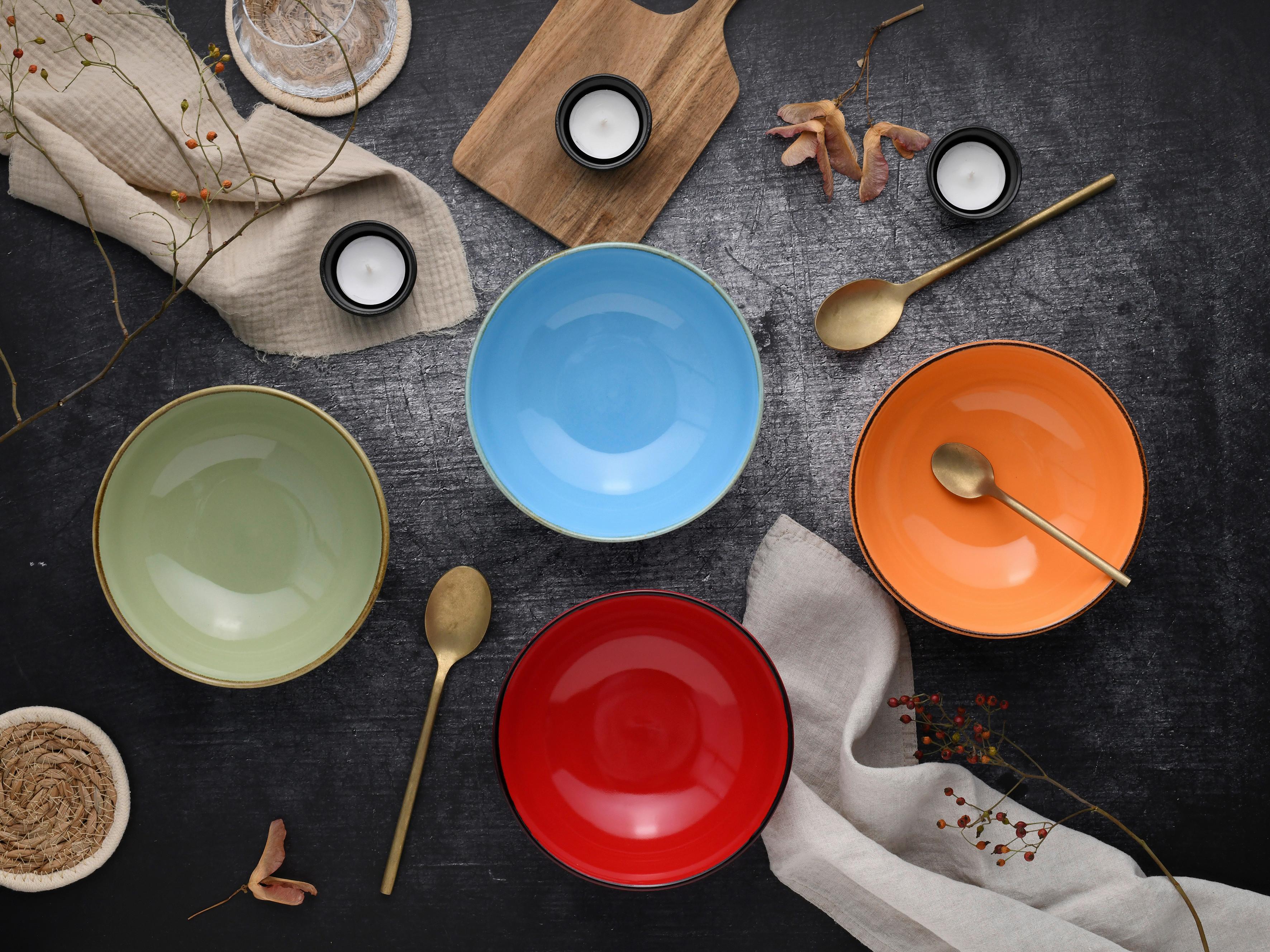 Schüsselset Nature Collection Mediterran, 4--Teilig., Multicolor - Multicolor, Design, Keramik (16,5cm) - Creatable