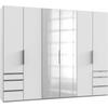 Drehtürenschrank mit Laden B: 300 cm Level Weiß - Weiß, MODERN, Holzwerkstoff (300/236/58cm) - MID.YOU