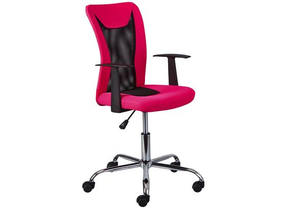 Schreibtischstuhl Donny B: 55 cm Pink - Chromfarben/Pink, Basics, Kunststoff/Metall (55/85 - 95/54,50cm) Schreibtischstuhl Donny B: 55 cm Pink - Chromfarben/Pink, Basics, Kunststoff/Metall (55/85 - 95/54,50cm)