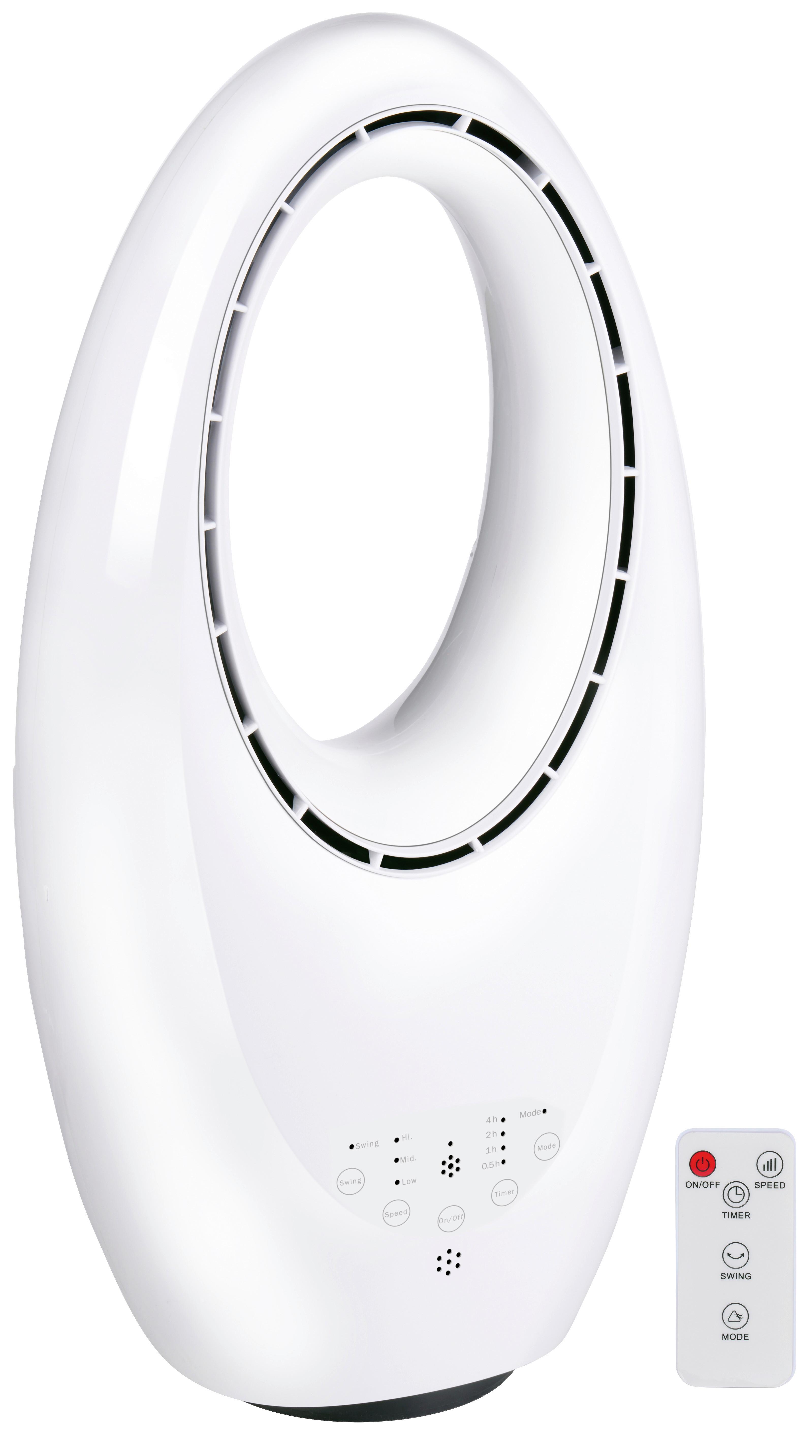 Tischventilator Fan Bladeless Remote Control 2 - Weiß, MODERN, Kunststoff (29,5/57,5/18cm)