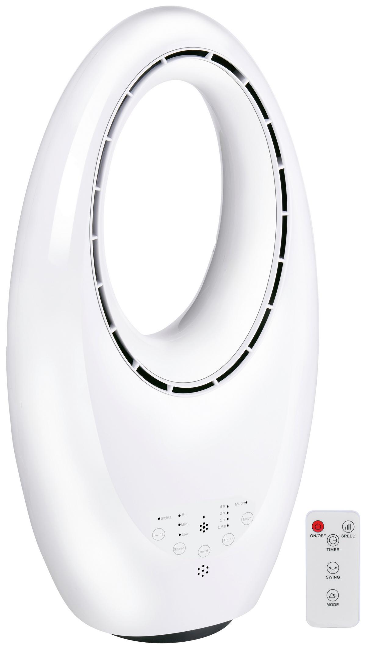 Tischventilator Fan Bladeless Remote Control 2 - Weiß, MODERN, Kunststoff (29,5/57,5/18cm)
