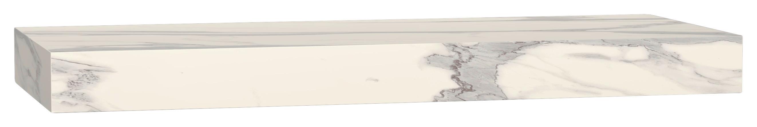 Wandkonsole Las Vegas Weiß Marmoroptik B: 120 cm - Weiß, MODERN, Holzwerkstoff (120/10/48cm) - Vertico