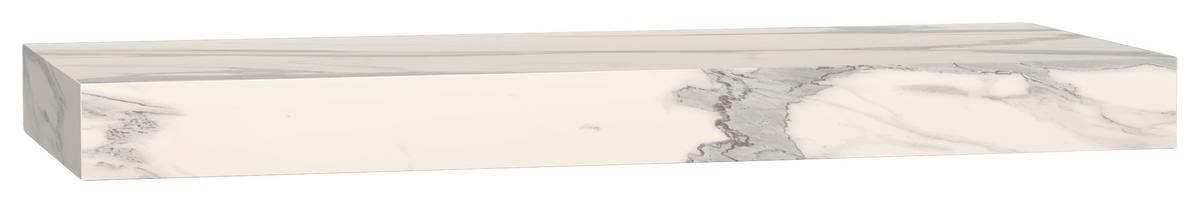 Wandkonsole Las Vegas Weiß Marmoroptik B: 120 cm - Weiß, MODERN, Holzwerkstoff (120/10/48cm) - Vertico