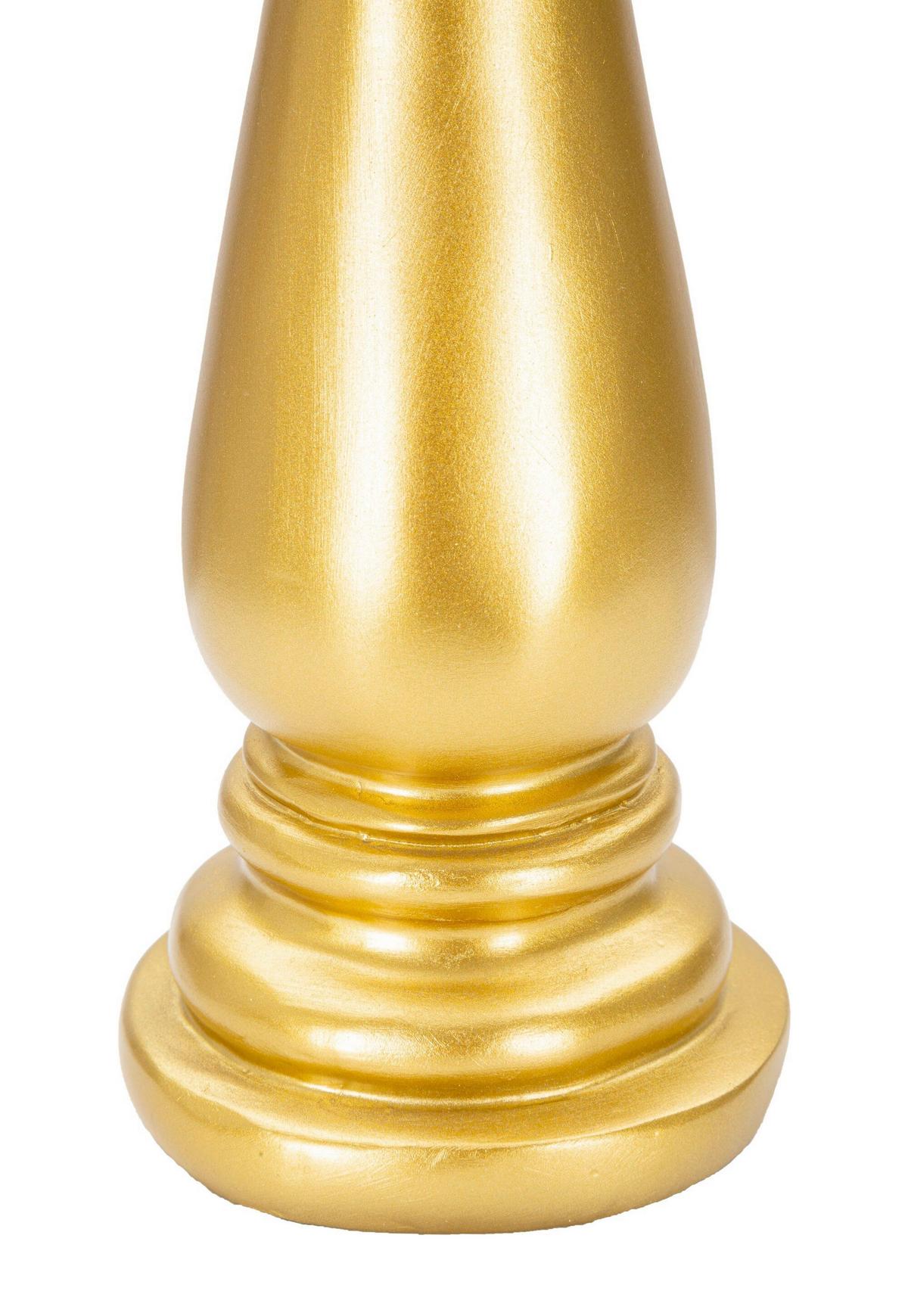 Skulptur Gold And Black Bishop B: 12,5 Cm - Goldfarben/Schwarz, Basics, Kunststoff (12.5/38.5/12.5cm)