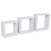 Falipolc Szett Simple *TOP ÁR* - fehér, Modern, műanyag/faalapú anyag (30-27-24/30-27-24/12cm) - Best Price