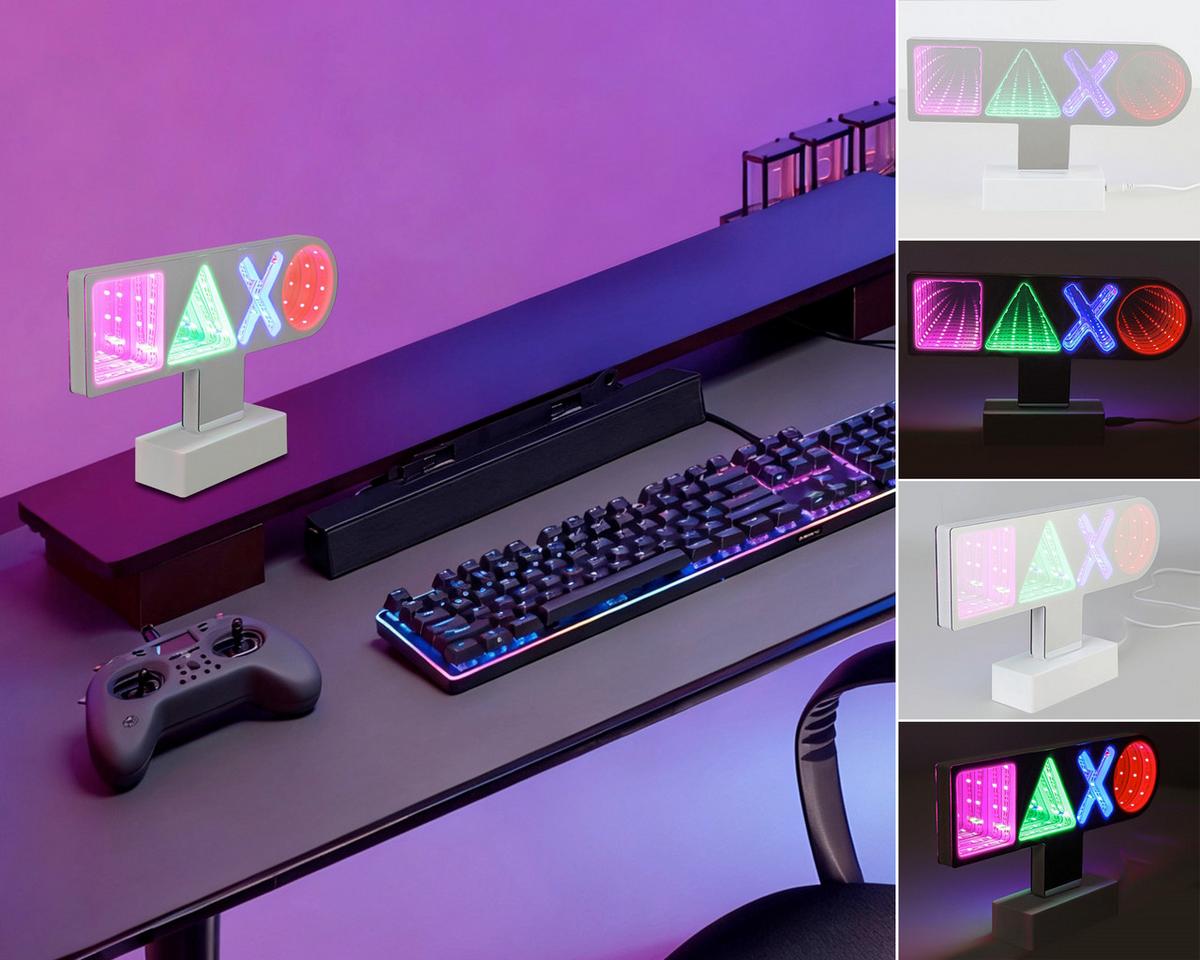 LED-Dekoleuchte Cathleen - Chromfarben/Weiß, Basics, Kunststoff (25,4/4,6/15,2cm) - Luca Bessoni