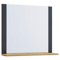 Wandspiegel Lendas Anthrazit/eiche B: 60cm - Eichefarben/Anthrazit, MODERN, Holzwerkstoff (60/65/16,6cm) - MID.YOU