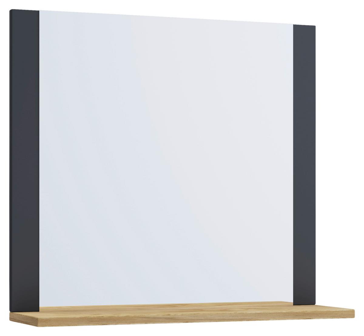 Wandspiegel Lendas Anthrazit/eiche B: 60cm - Eichefarben/Anthrazit, MODERN, Holzwerkstoff (60/65/16,6cm) - MID.YOU