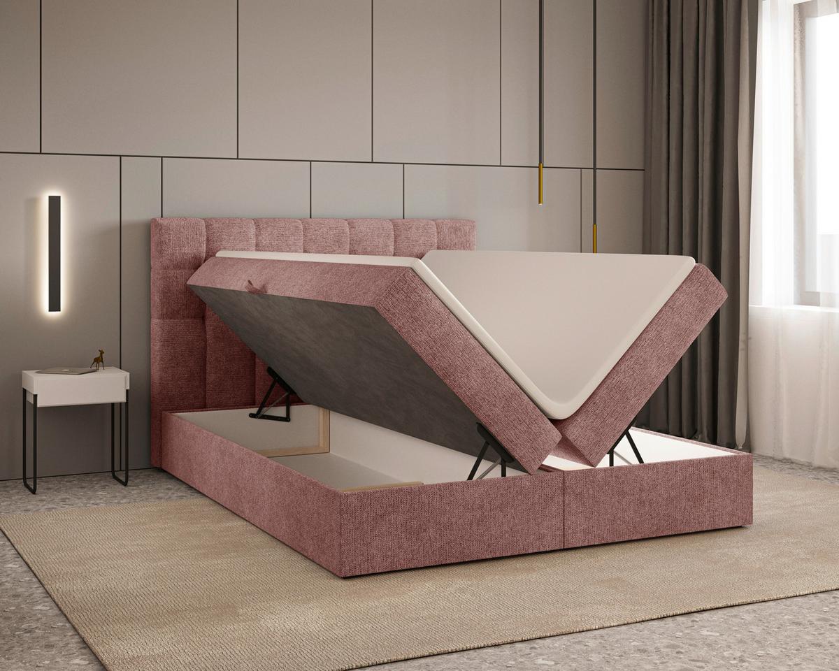 BOXBETT Oslo Kupferfarben 180x200cm - Schwarz/Kupferfarben, MODERN, Holz/Kunststoff (180/200cm) - MID.YOU