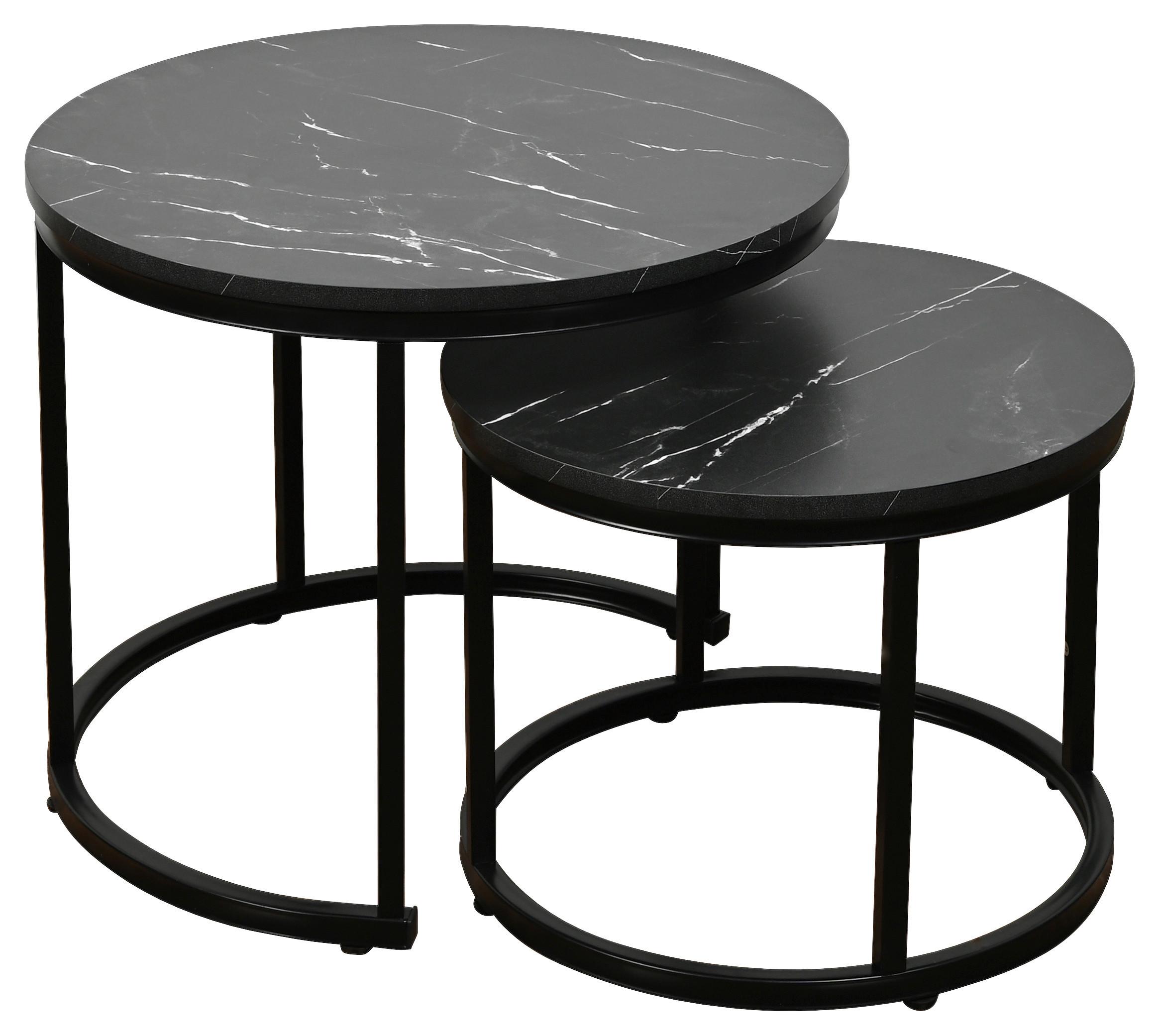 Beistelltisch Duo Schwarz B: 53 Cm