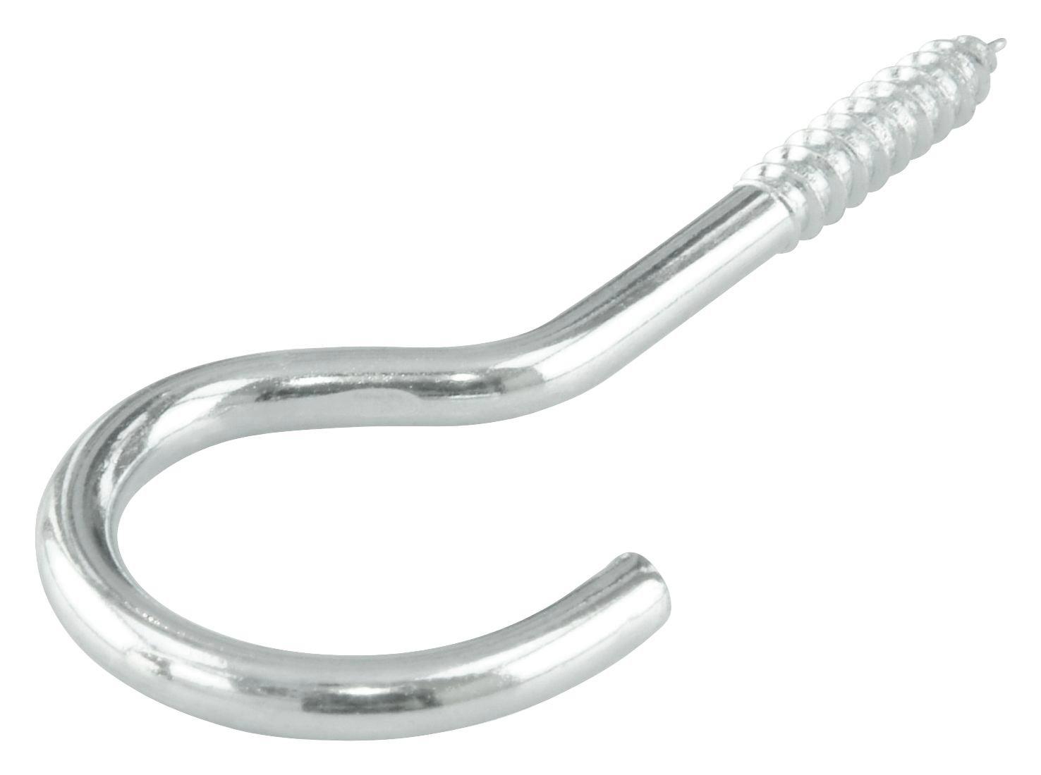 Schraubhaken 6 cm aus Stahl in der 5-Stück-Packung