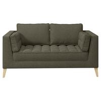 2-sitzer-sofa Doti Dunkelgrün - Dunkelgrün/Naturfarben, Design, Textil (110/95/85cm) - MID.YOU