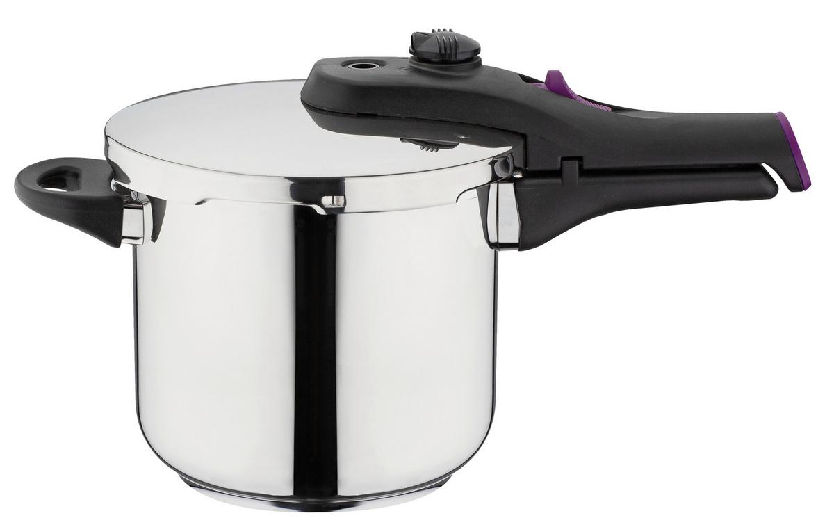 Schnellkochtopf Metall, Silberfarben, D:18cm - Silberfarben, Basics, Metall (18cm) - GSW