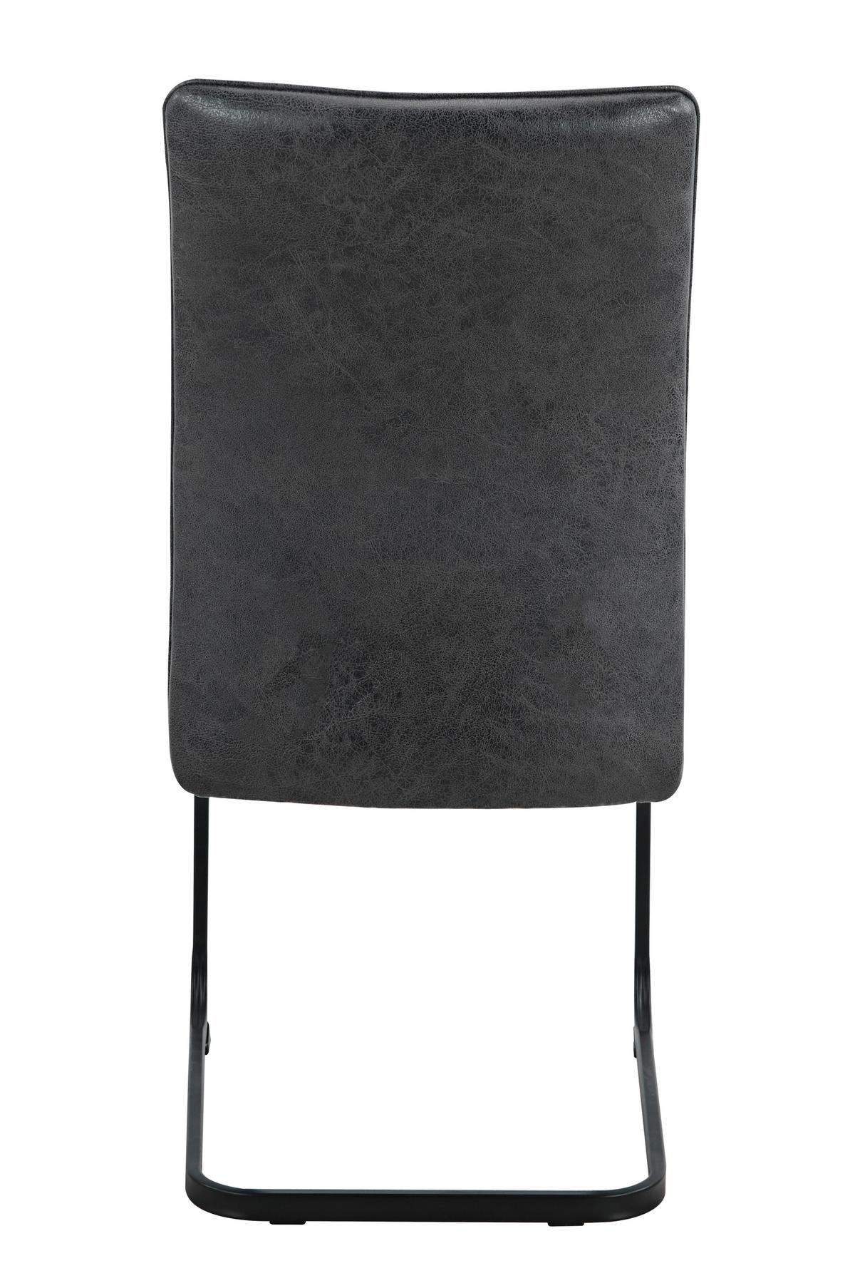 SCHWINGSTUHL-SET MALTA I S 4ER-SET - Anthrazit/Schwarz, MODERN, Textil/Metall (46/97/61cm) - P & B