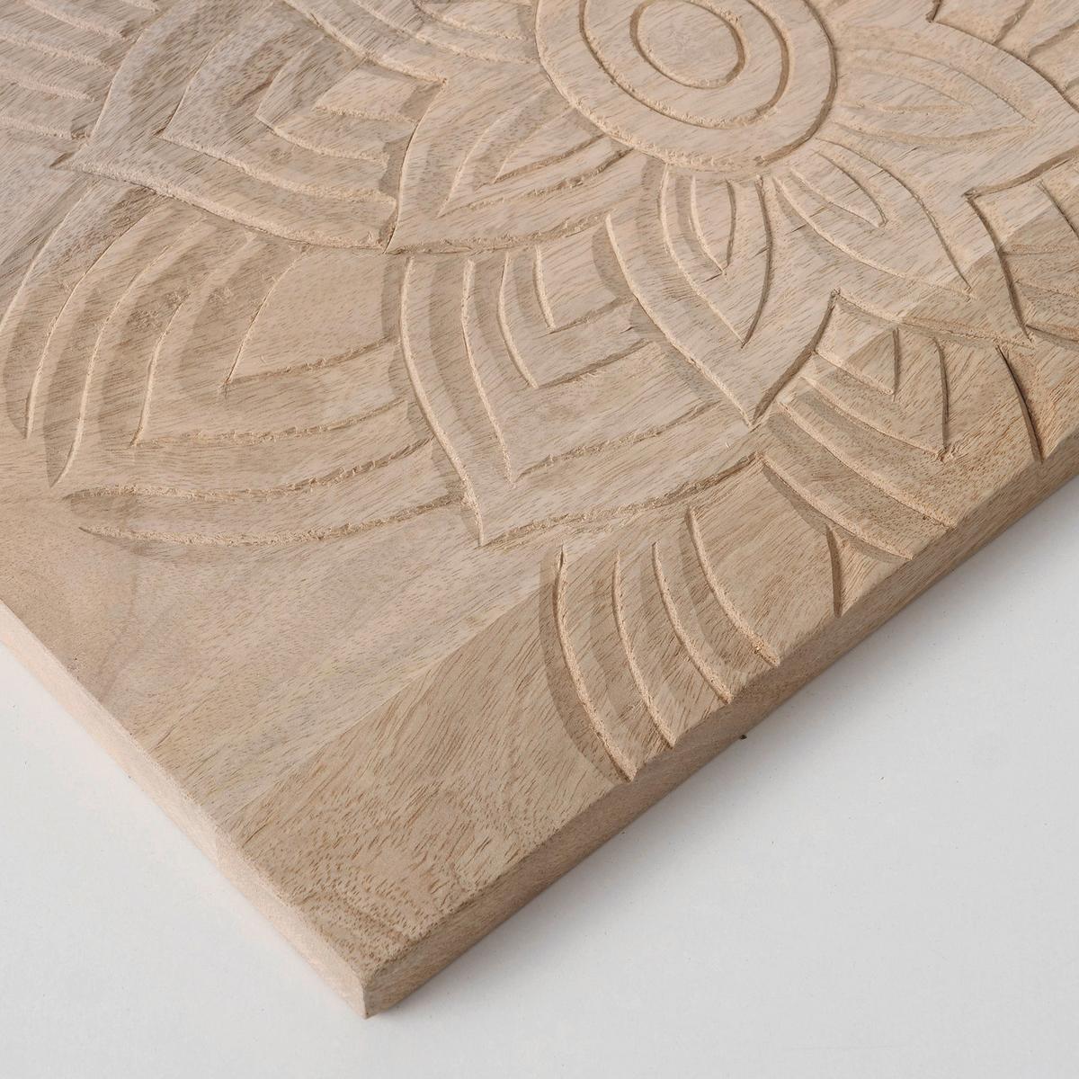 Dekorační podnos Mandalja - přírodní barvy, Basics, dřevo (50/2/25cm) - Modern Living