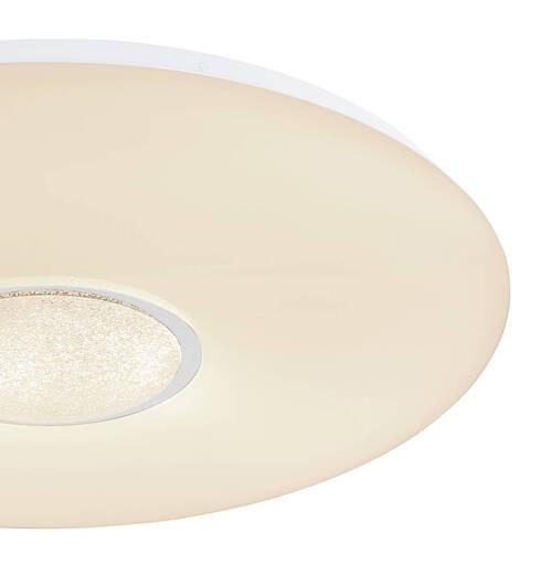 LED-Deckenleuchte Ø 48,5 cm, Timerfunktion und Farbwechsler - Klar/Opal, Design, Glas/Kunststoff (48,5/7,2cm) - Globo