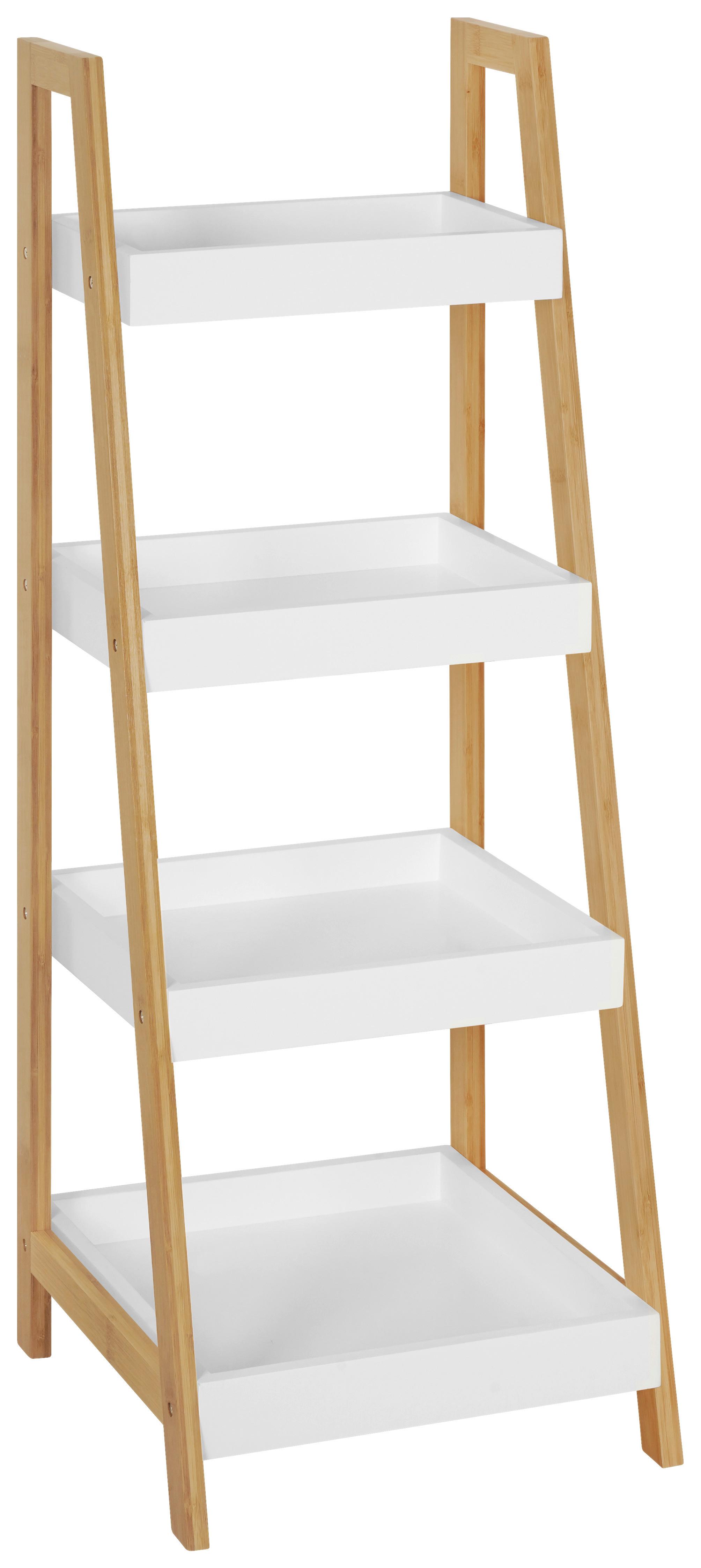 REGAL LIANE 4 - Naturfarben/Weiß, MODERN, Naturmaterialien/Holzwerkstoff (34/98/35cm)