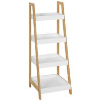 REGAL LIANE 4 - Naturfarben/Weiß, MODERN, Naturmaterialien/Holzwerkstoff (34/98/35cm)