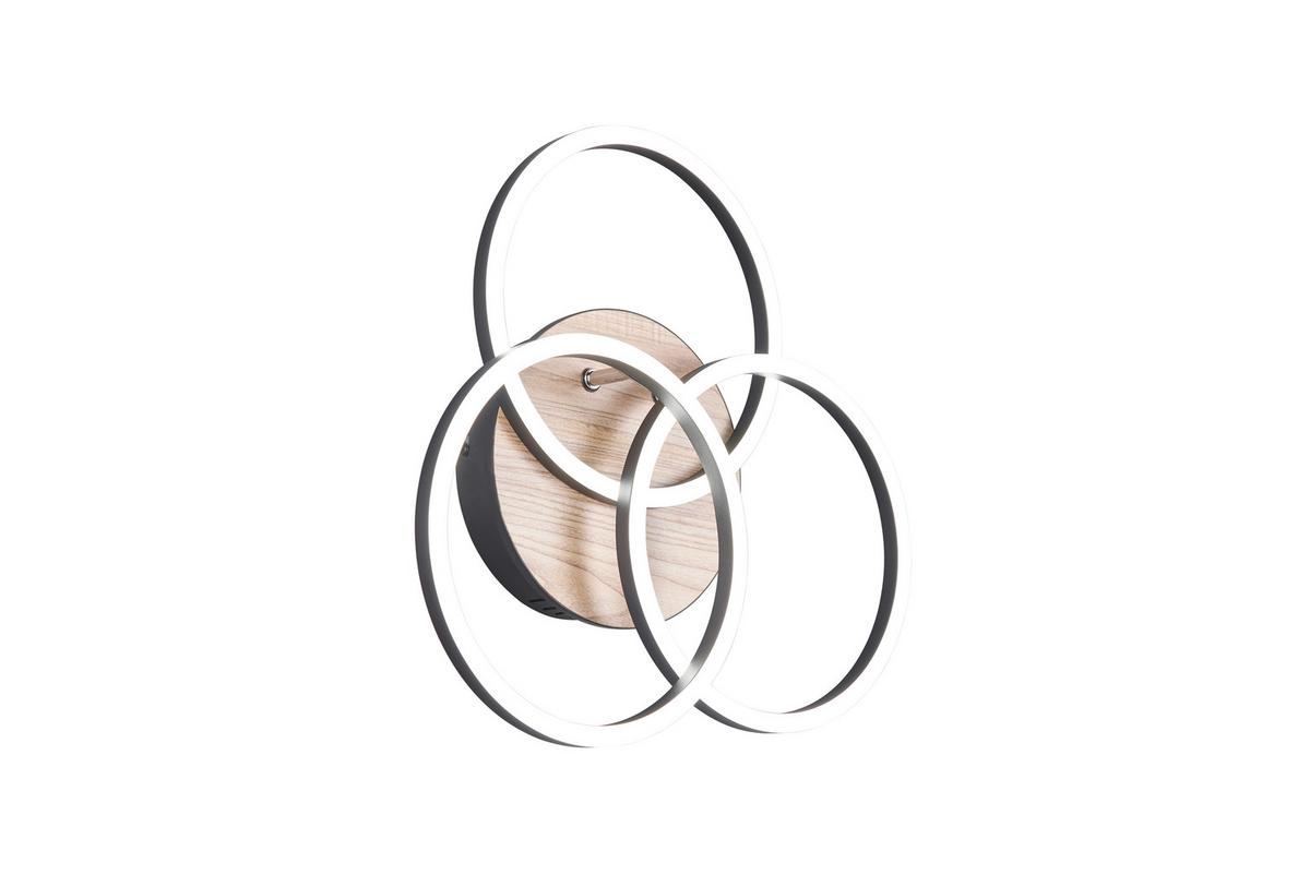 LED-Deckenleuchte R62823135 Circle - Braun, Design, Kunststoff (44/9,5cm)