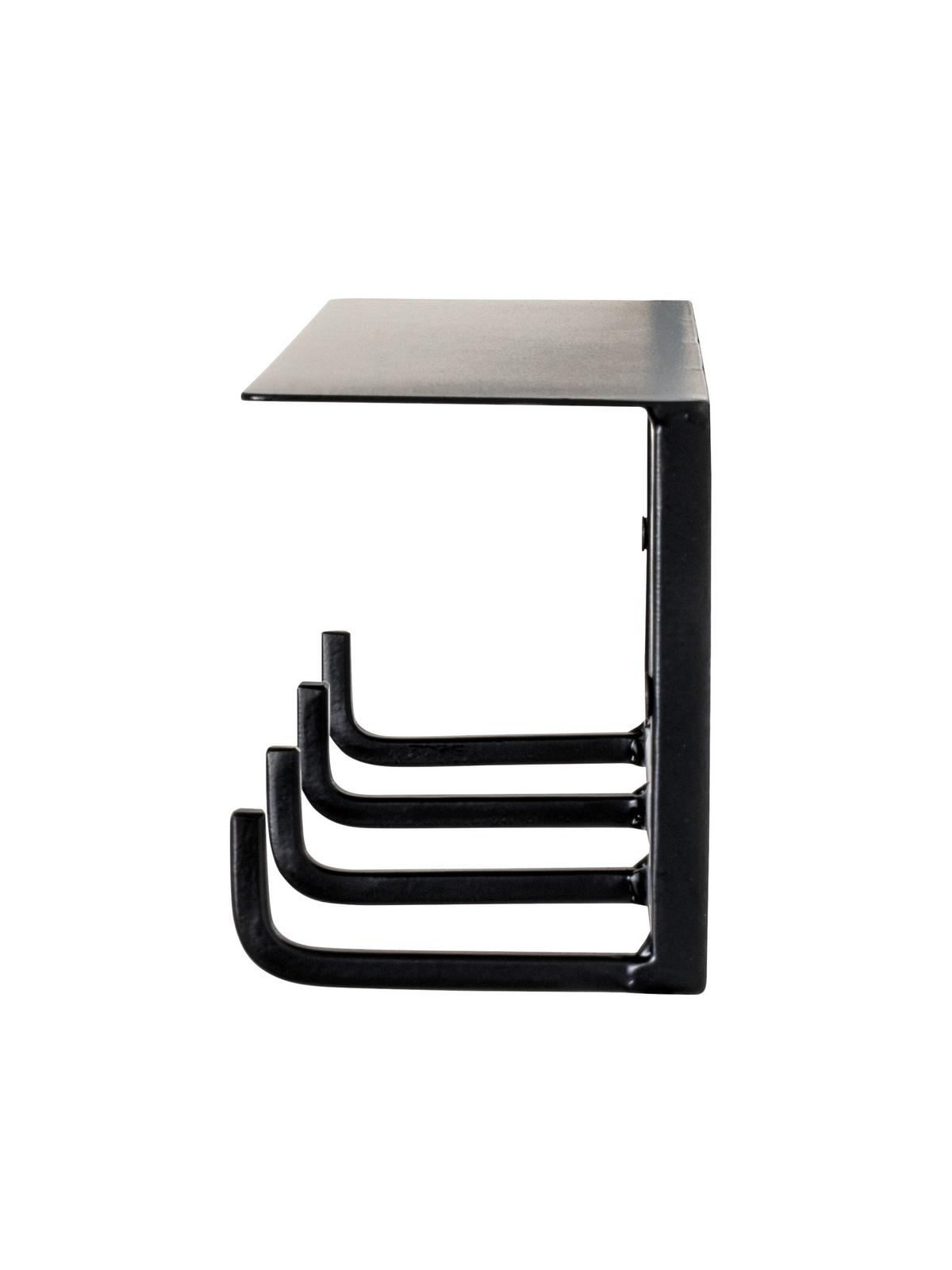 Nástenný vešiak SIDNEY čierny - čierna, Modern, kov (30/10/8cm) - Modern Living