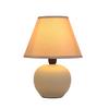 Tischlampe Cindy Beige mit Schnurschalter - Beige/Schwarz, ROMANTIK / LANDHAUS, Keramik/Kunststoff (18/24cm) - James Wood