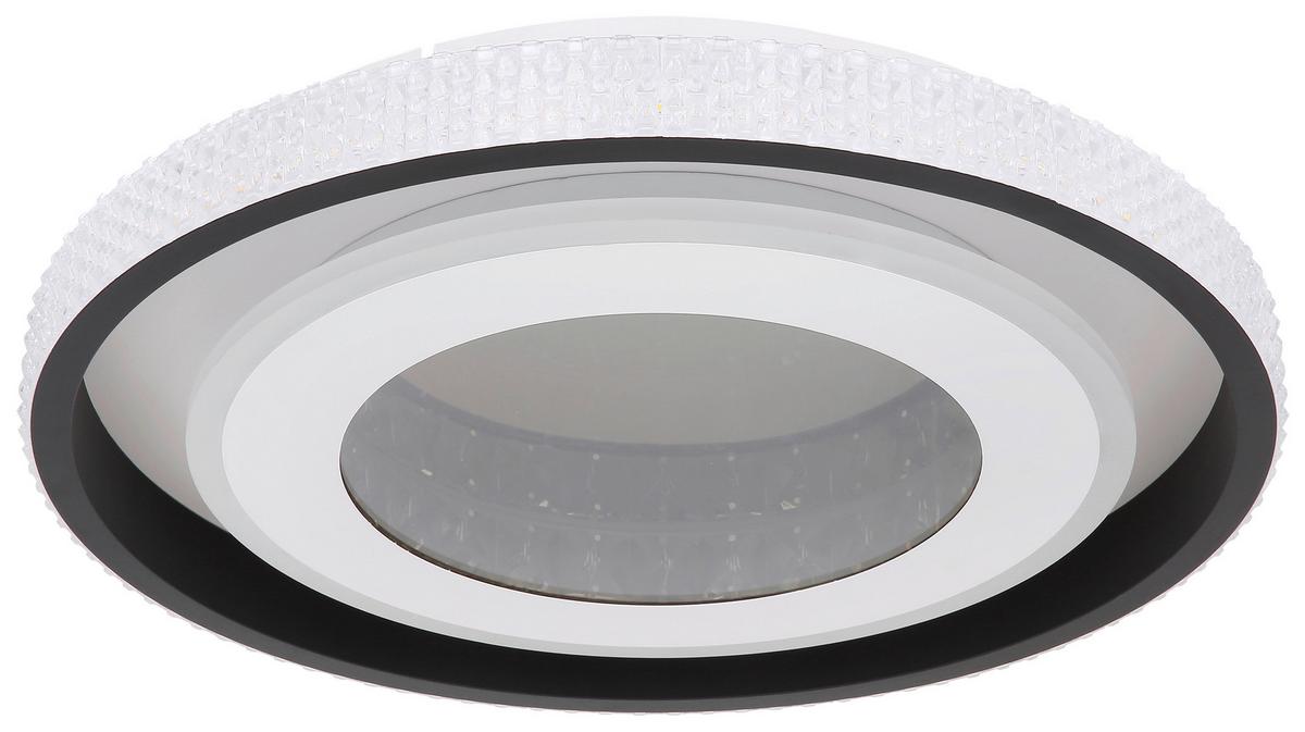 Mennyezeti Lámpa Lucky - fekete/opál, Basics, műanyag/fém (50/8cm)
