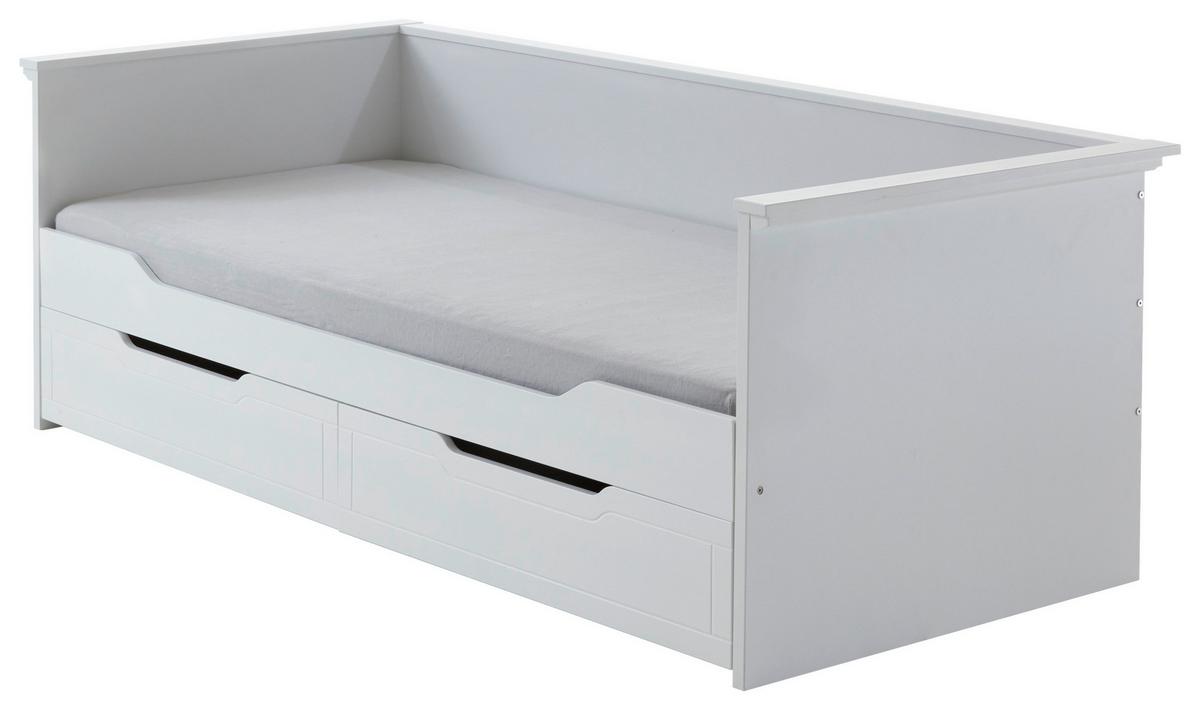 Posteľ 90-180x200cm - farba buka/biela, Modern, drevo/kompozitné drevo (90/200cm) - MID.YOU