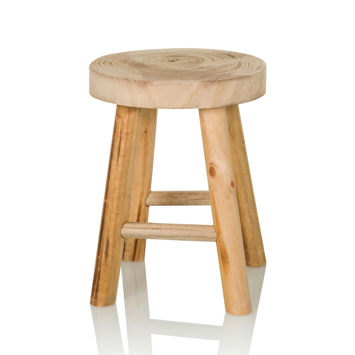 Hocker Rustiko W Braun B: 33 Cm - Braun, MODERN, Holz (33/44/33cm) - MID.YOU