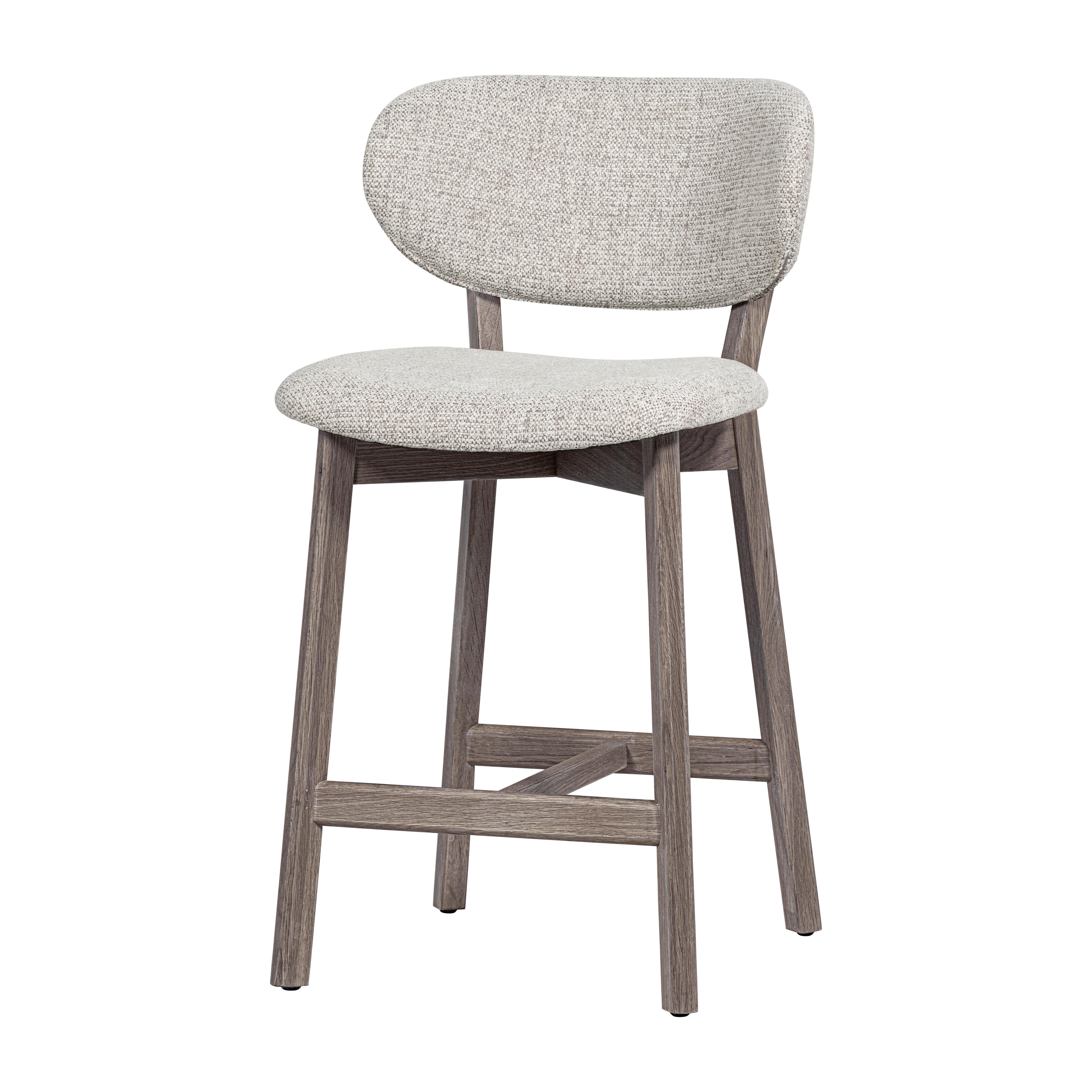 Barhocker Udar Naturfarben/D. Braun B: 51cm - Dunkelbraun/Naturfarben, MODERN, Holz/Textil (51/94/58cm) - Livetastic