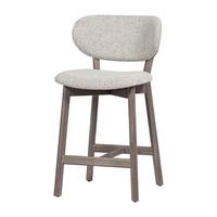 Barhocker Udar Naturfarben/D. Braun B: 51cm - Dunkelbraun/Naturfarben, MODERN, Holz/Textil (51/94/58cm) - Livetastic