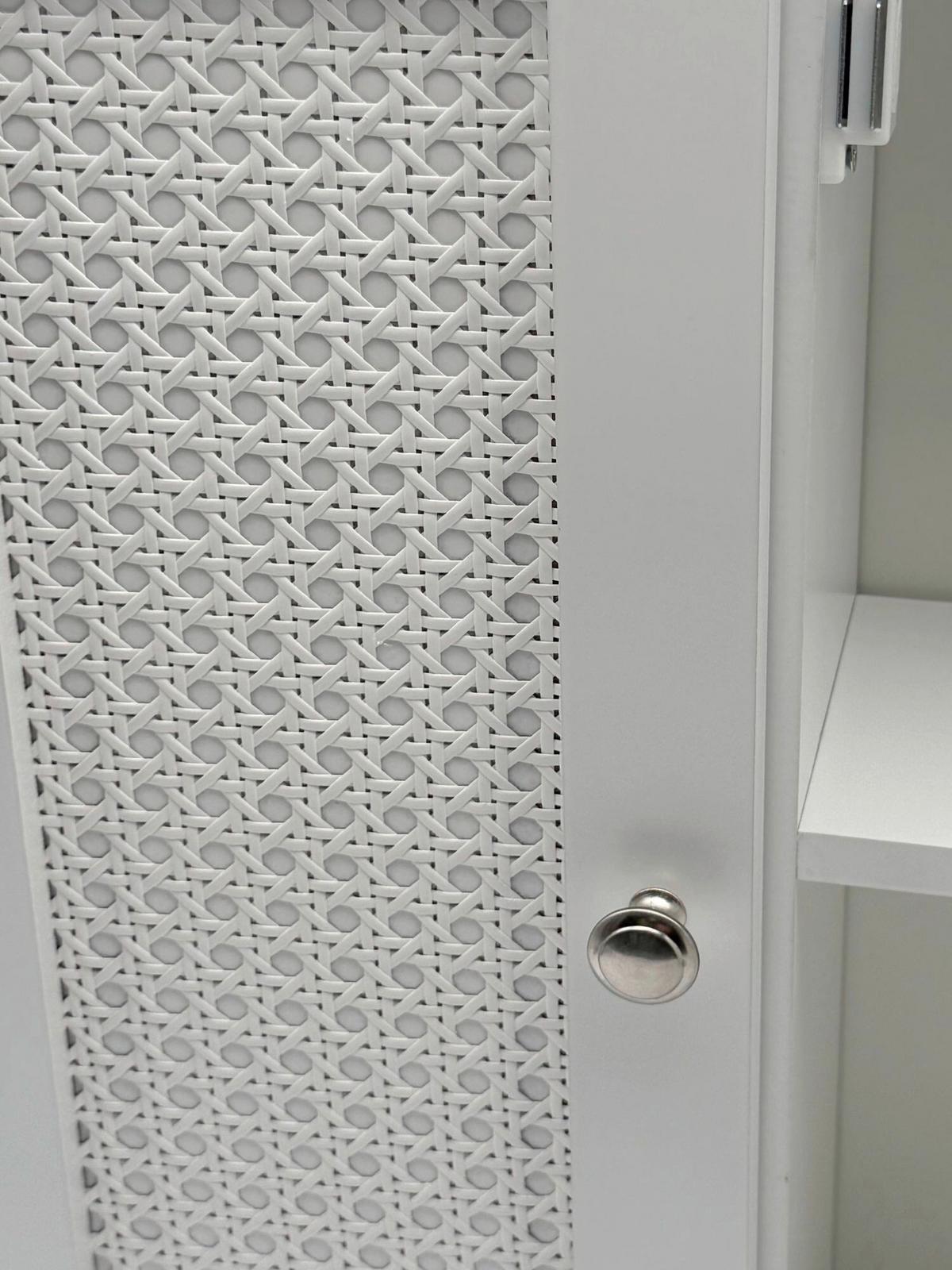 SPIEGELSCHRANK Weiß B: 60cm - Weiß, Design, Glas/Holzwerkstoff (60/50/15cm) - Livetastic