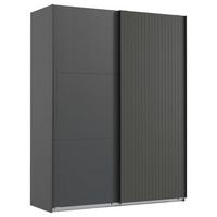 Schwebetürenschrank Andorra Graphitfarben B: 200 cm - Graphitfarben, MODERN, Holzwerkstoff (200/216/65cm) - MID.YOU