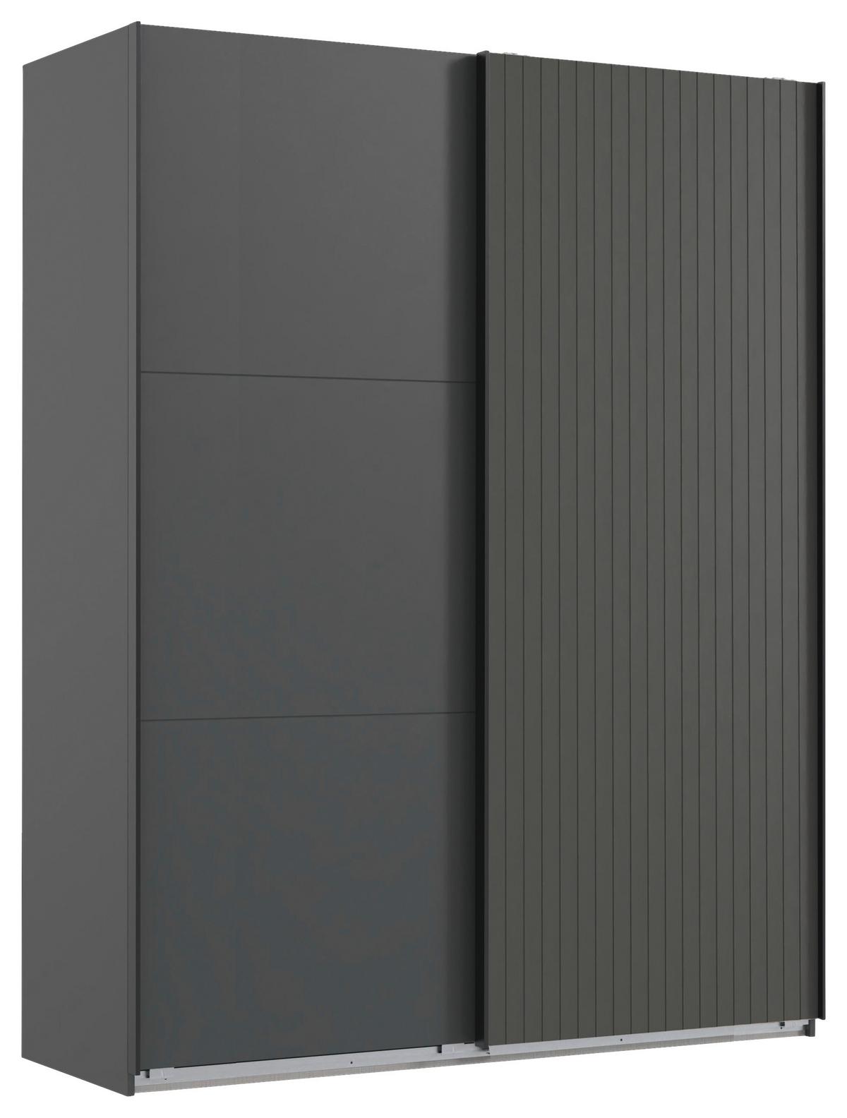 Schwebetürenschrank Andorra Graphitfarben B: 200 cm - Graphitfarben, MODERN, Holzwerkstoff (200/216/65cm) - MID.YOU