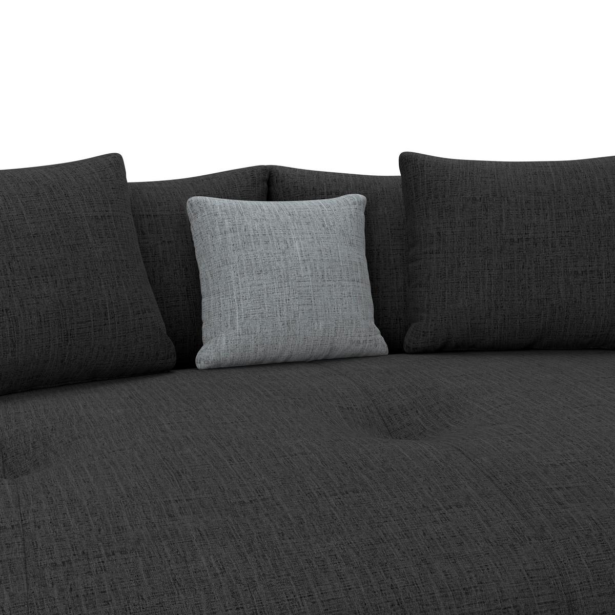 Mega pohovka ARUBA 2, čierna/antracitová ženilka - čierna, Trend, textil/plast (238/80/140cm) - Luca Bessoni