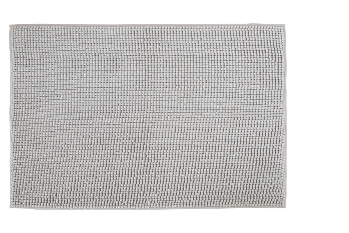 KOUPELNOVÁ PŘEDLOŽKA Nelly, 60/90cm, stříbrná - barvy stříbra, textil (60/90cm) - Modern Living