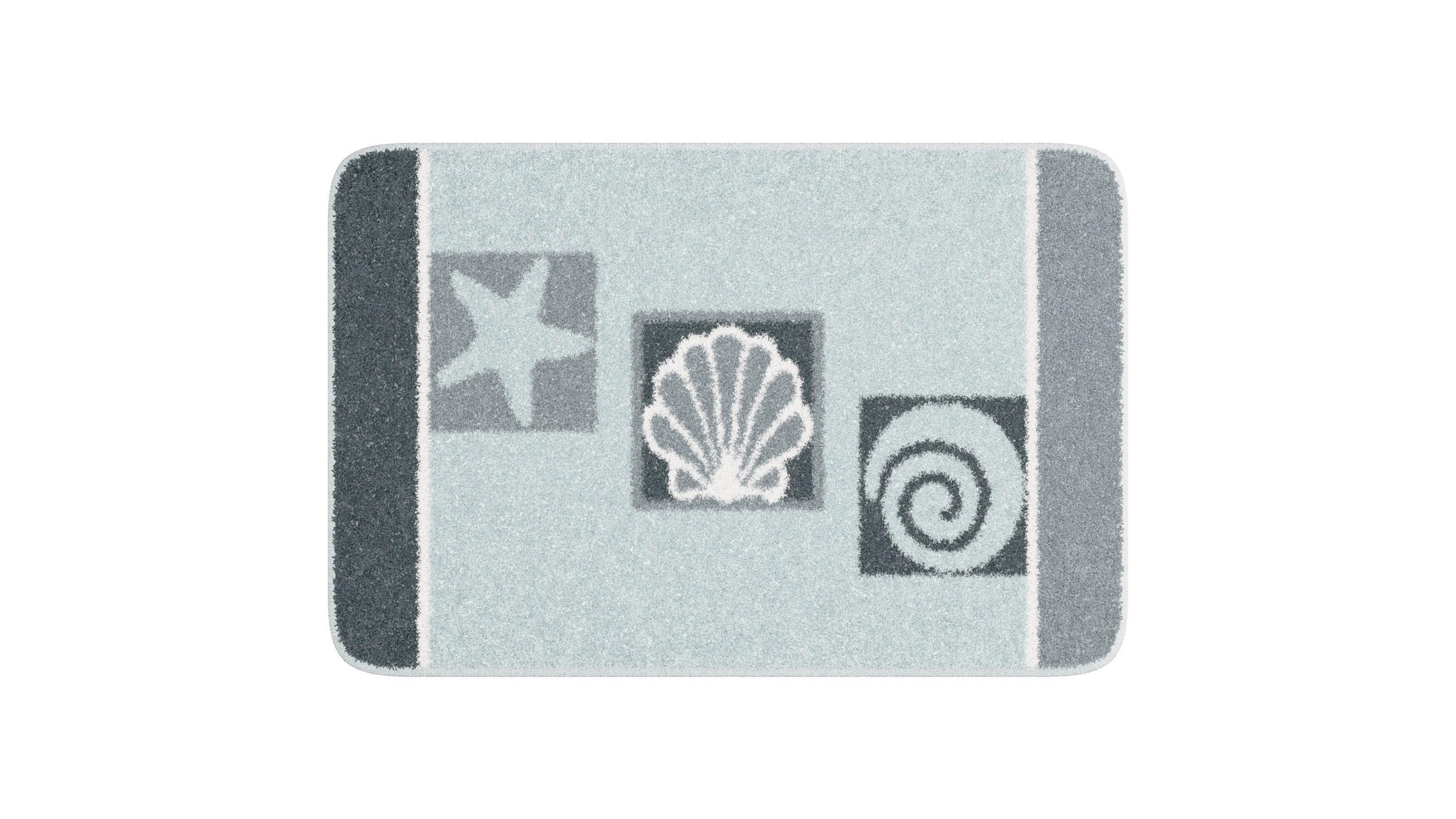 Badematte Ayla - Grau, Basics, Textil (60/90cm) - Grund