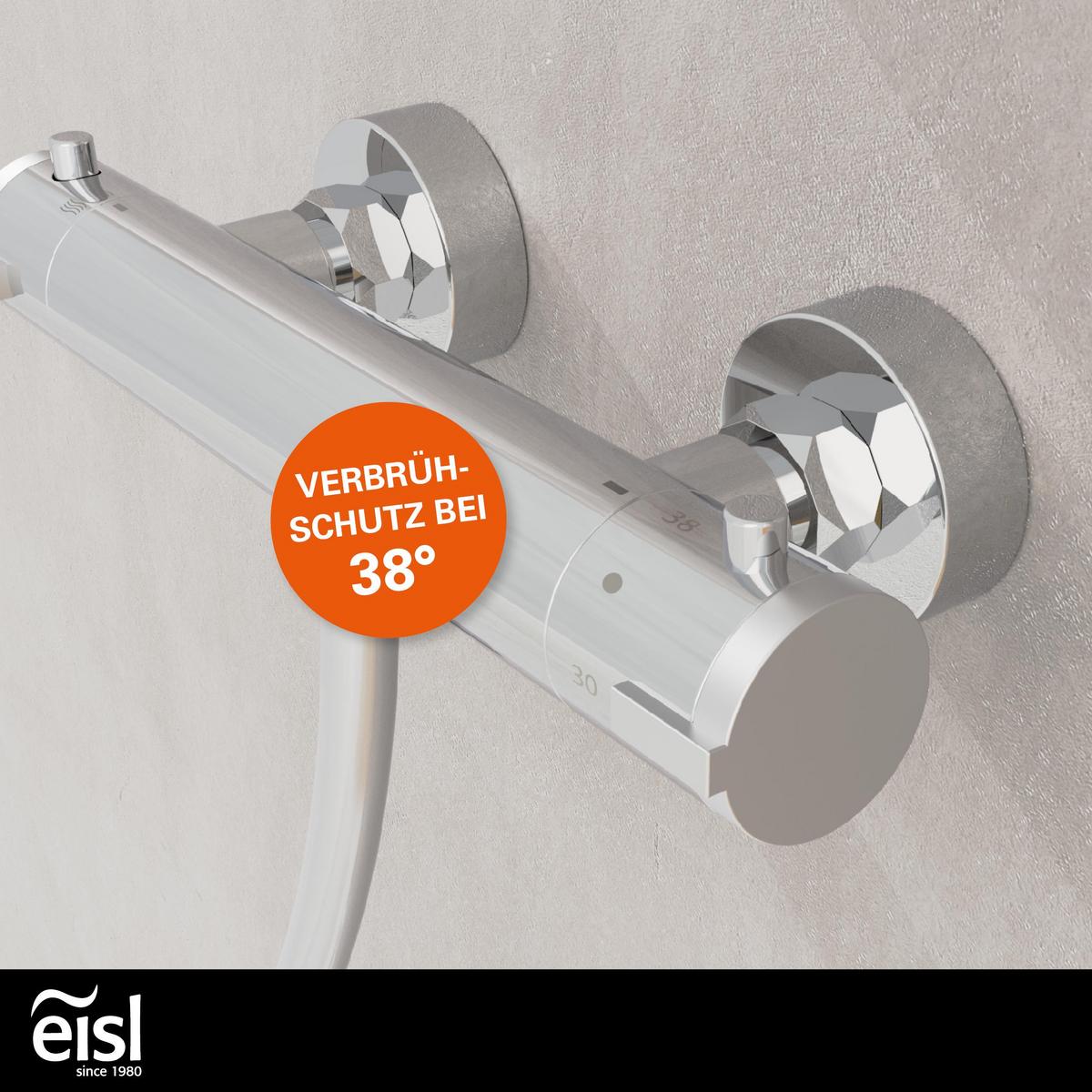 Duscharmatur Claudio Silberfarben H: 6 Cm Verchromt - Silberfarben, Design, Metall (27/6cm) - Schütte