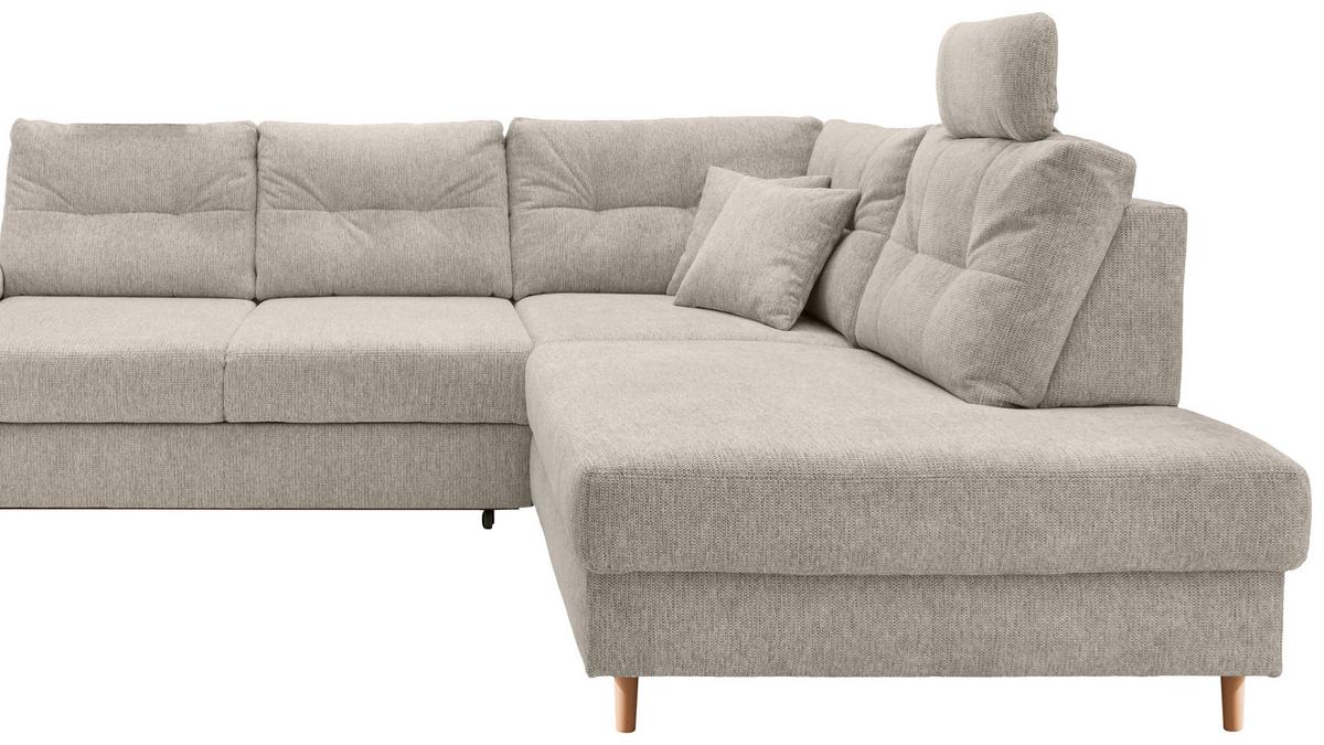 Ecksofa Brizzini, Beige S: 264x206 Cm - Beige/Naturfarben, MODERN, Textil (264/206cm) - Livetastic