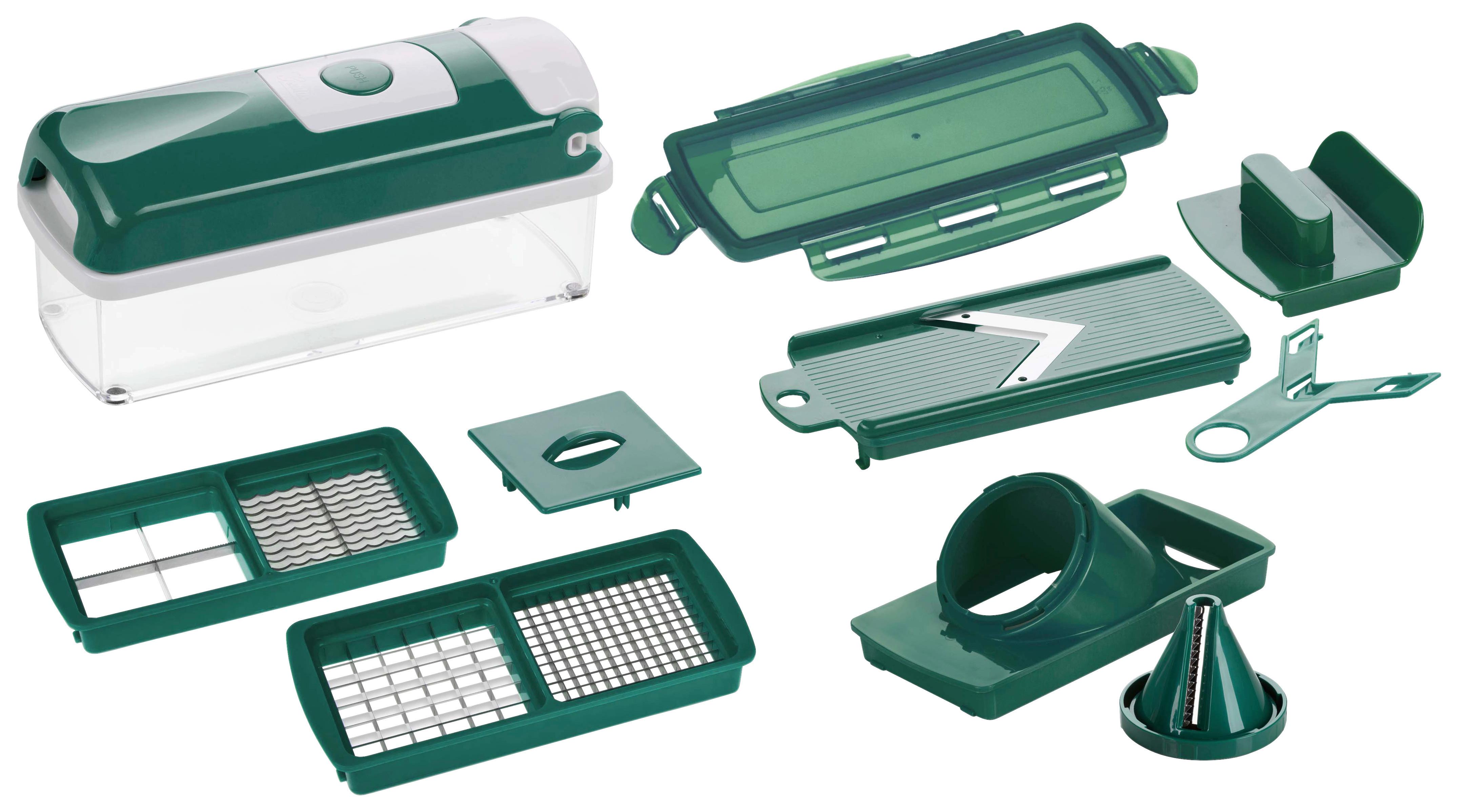 Küchenhelfer-Set Nicer Dicer Smart Julietti 11 -teilig. - Türkis/Grün, Basics, Kunststoff/Metall - Genius