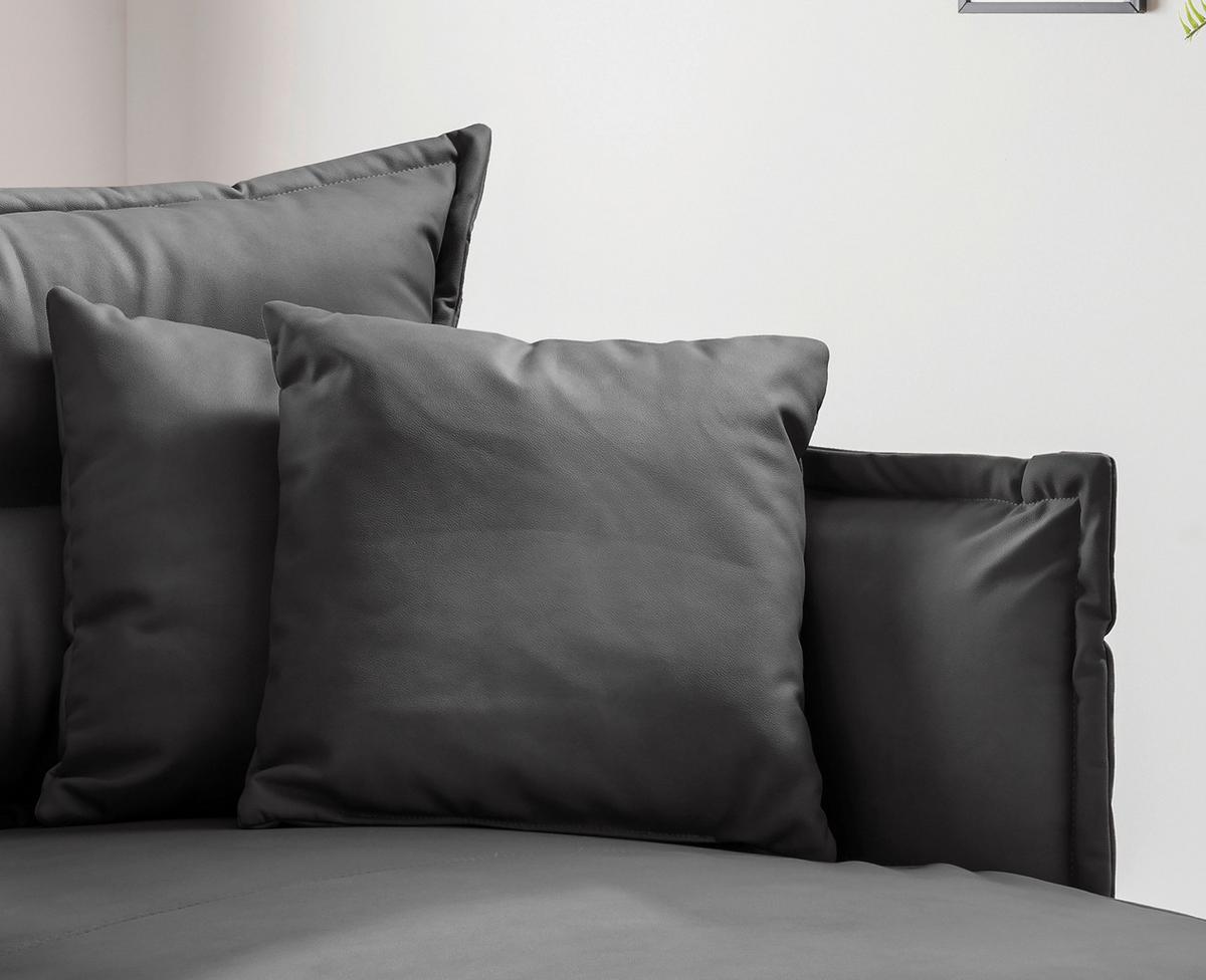 XXL-Sessel Lava Anthrazit B: 111cm - Anthrazit/Schwarz, MODERN, Textil (111/101/167cm) - Livetastic