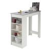 Bartisch Mojito 115x50x103 Cm Grau/weiß Mit Regal - Weiß/Grau, Design, Holzwerkstoff (115/50/103cm) - MID.YOU