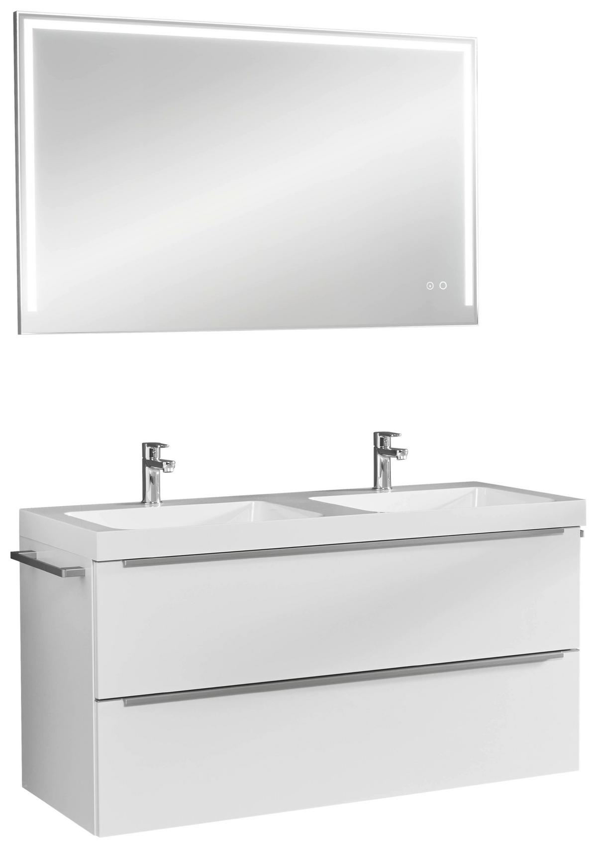 TV-Element Las Vegas Weiß B: 160 cm - Sandfarben/Weiß, MODERN, Holzwerkstoff (160/36/37cm) - Vertico
