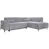 Ecksofa Cuddly Mia Hellgrau S: 250x192 cm - Hellgrau/Schwarz, Textil (250/192cm) - MID.YOU