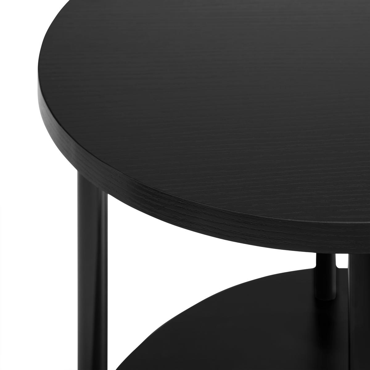 Odkládací stolek NEAPEL černá - černá, Moderní, kov/kompozitní dřevo (40/40cm) - Mömax
