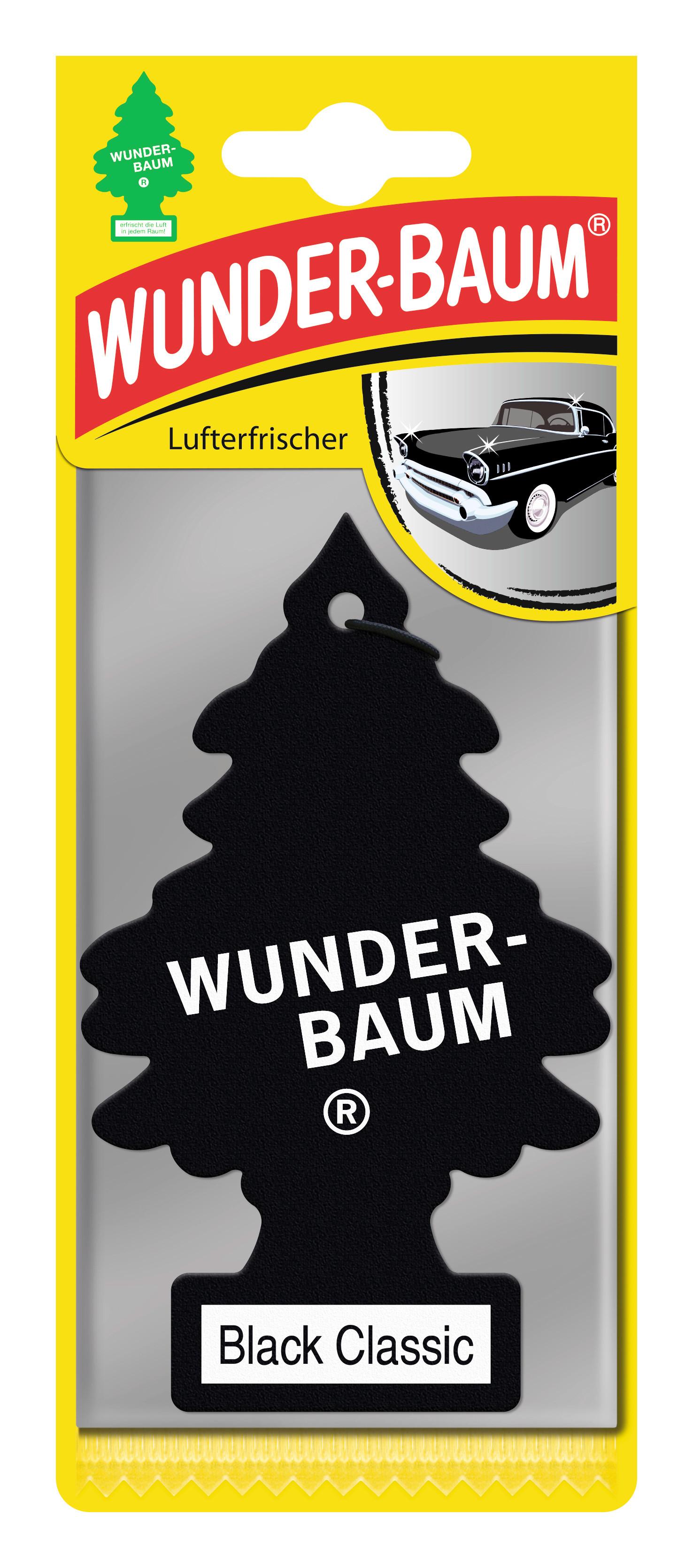 Autóillatosító Wunderbaum Black Classic - fekete, műanyag/papír (7/19/0.3cm)