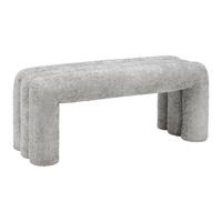Lavica NALA 100 - sivá, Modern, kov/kompozitné drevo (100/43/42cm) - Premium Living