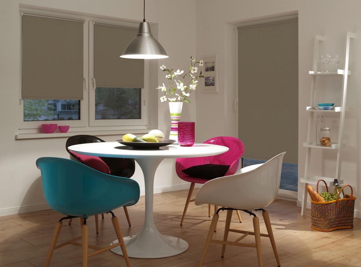 Verdunkelungsrollo Sarah Halbtransparent 100x150 cm - Braun, MODERN, Textil (100/150cm) - Luca Bessoni
