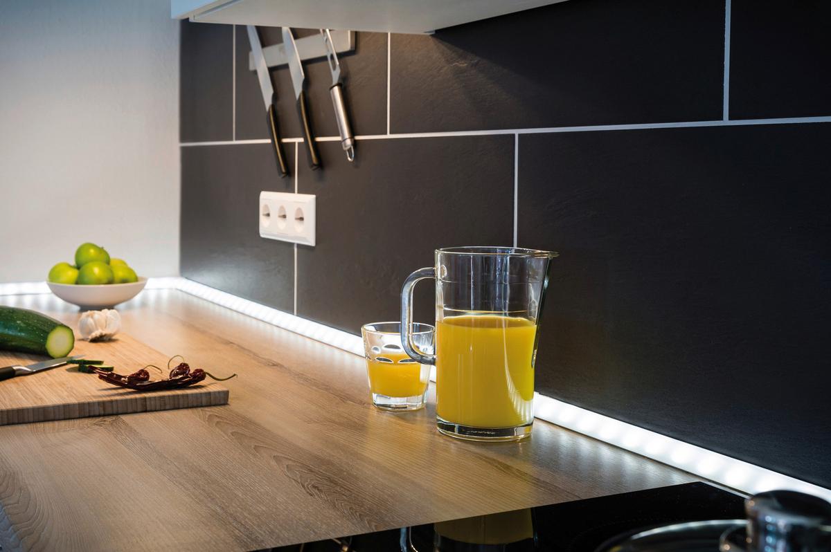 LED-Dekoleuchte Function Delta Profil 100cm, Beliebig Kürzbar - Transparent/Alufarben, Basics, Kunststoff/Metall (100/2/2cm) - Paulmann
